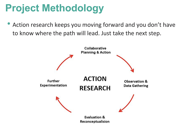 The action research plan we followed to keep us on track for the project deadlines.